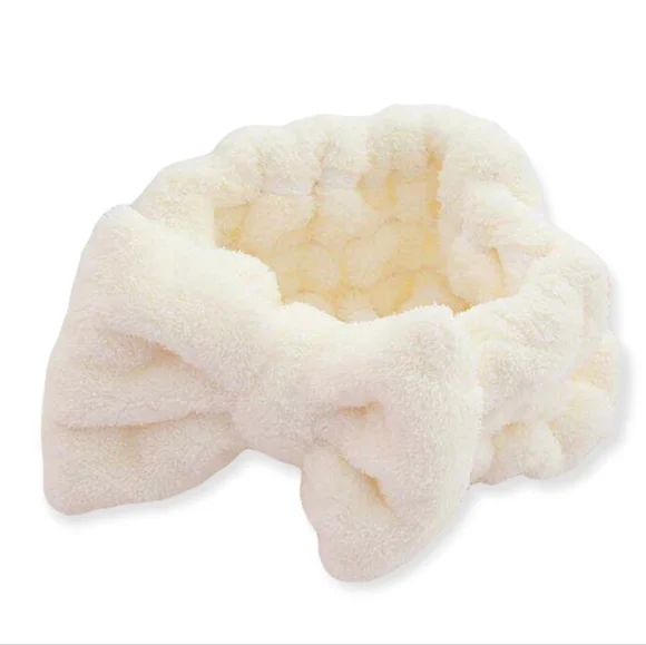 Bow Fleece Spa Headband - Picture 3 of 3